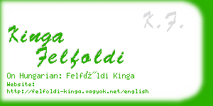 kinga felfoldi business card